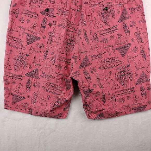 Polo Ralph Lauren Shorts Mens Size 42 Pink Sailboat Nautical AOP Print Chino - Picture 14 of 16